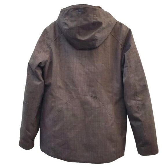 Avalanche Women's 3 in 1 Insulated Snow Ski Hooded Jacket With Pockets Gray/Brow - Picture 2 of 11